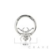 316L SURGICAL STEEL ARACHNE SPIDER SEPTUM HINGED SEGMENT HOOP RING